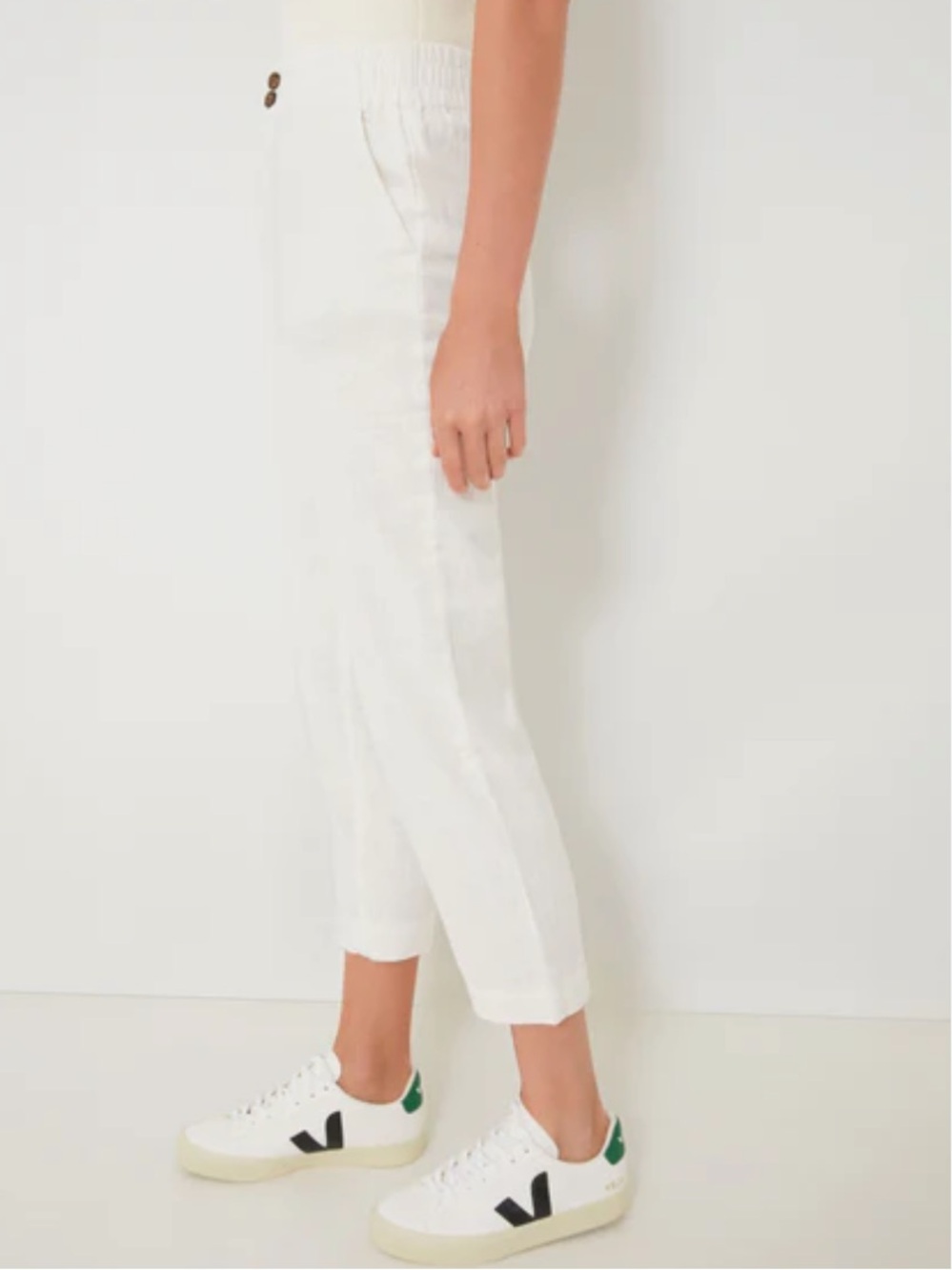 Marine Layer White Pull-On Crop Pants - Picture 3 of 5
